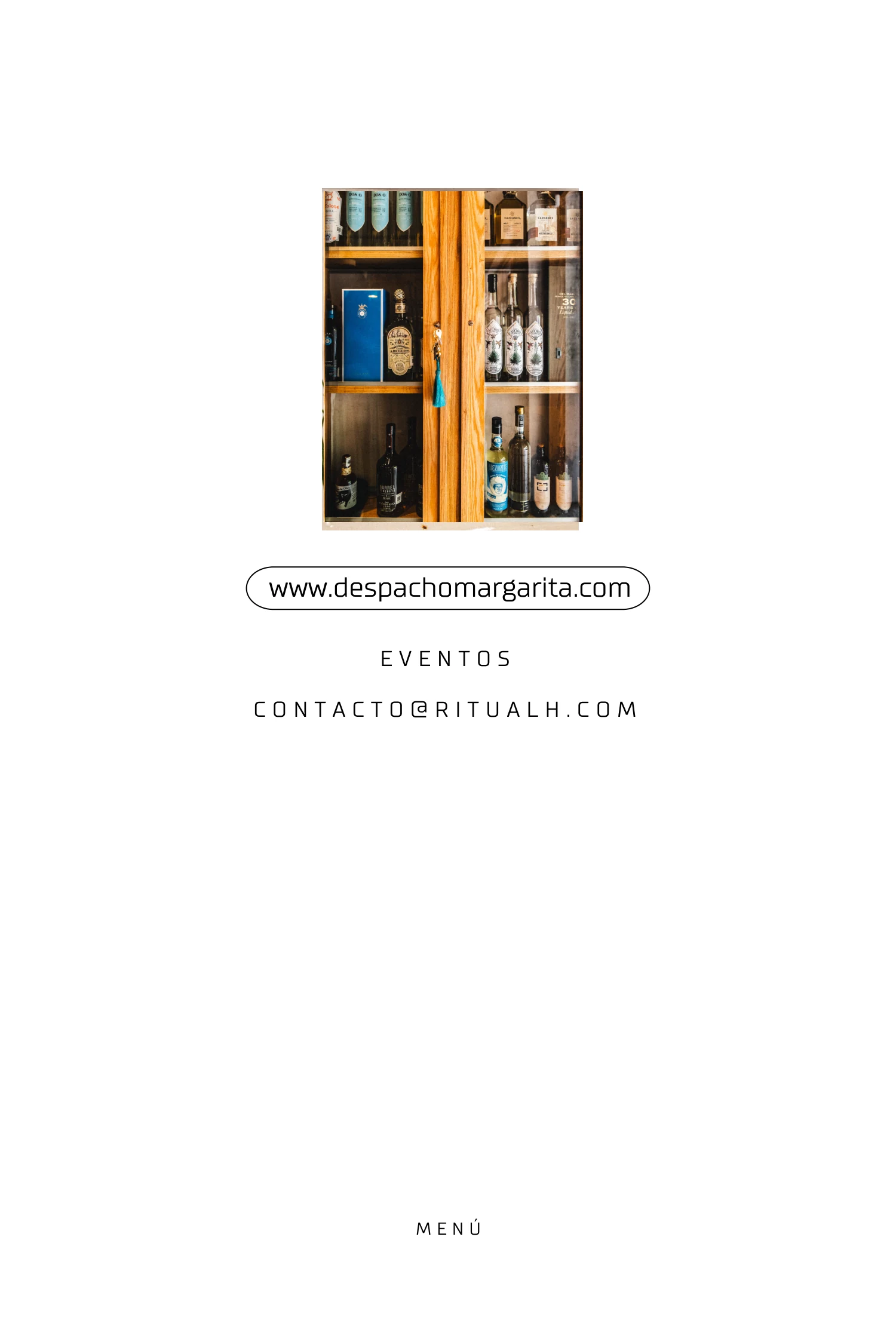Contacto — Córdoba 115, Roma Norte, Cuauhtémoc 06700, CDMX · Eventos: contacto@ritualh.com